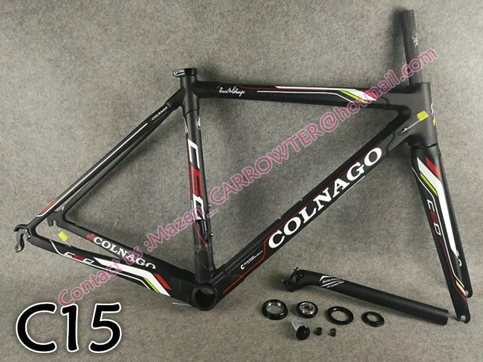 C15 18 цветов T1000 CARROWTER Colnago C60 карбоновая рама для дорожного велосипеда с 48/50/52/54/56 см BB386 3 к матовая/глянцевая - Цвет: C15