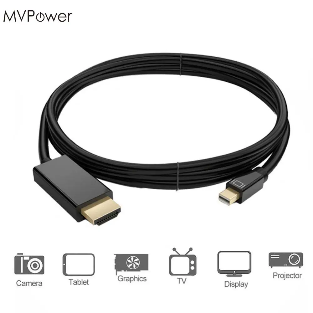 MVPower 5 м Мини Дисплей Порт DP к HDMI tv HD адаптер для кабельного шнура аудио видео