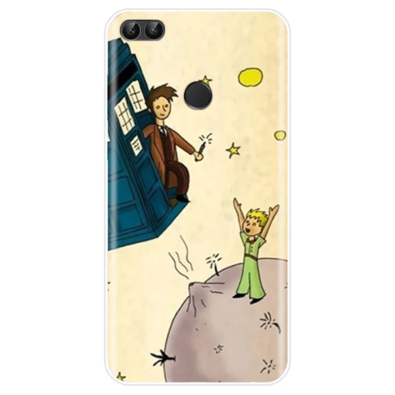 Чехол для телефона Doctor who tardis Синий Мягкий силиконовый чехол Huawei P9 P10 P20 PLUS P30 PRO P8 lite