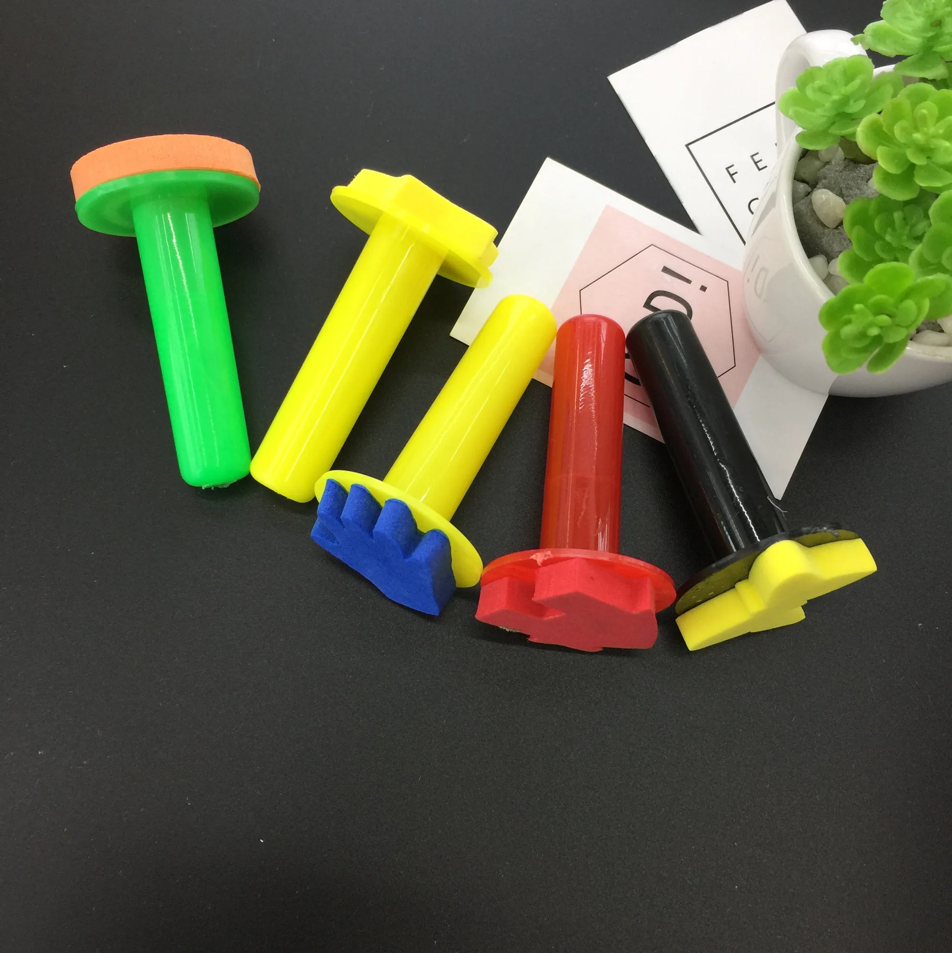 5PCS Set 5 шт. губка уплотнения Развивающие игрушки для детей Дети Juguetes мальчики девочки Искусство и ремесла живопись обучение окраска Рисование наборы - Цвет: 5PCS Set