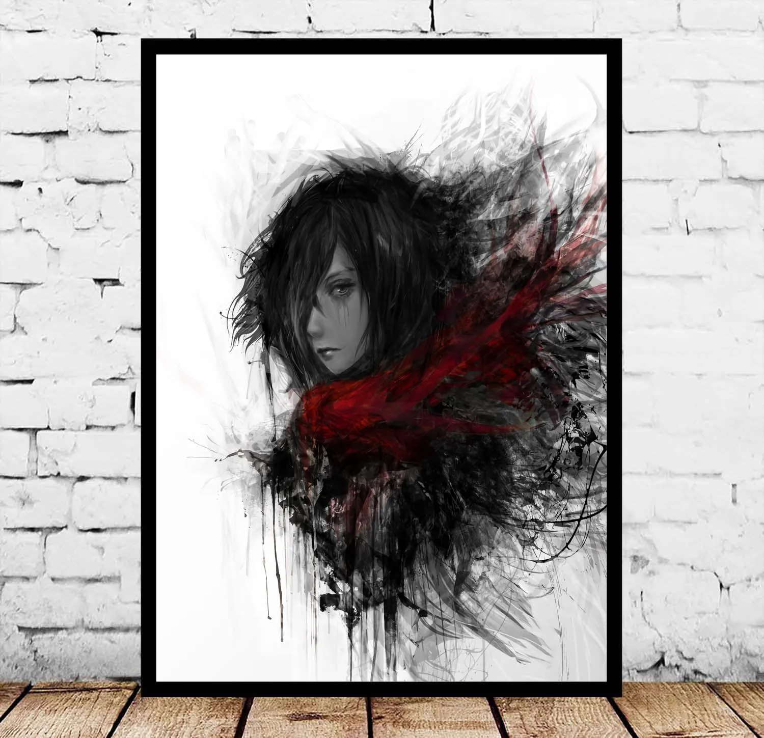 Атака на Титанов Mikasa Ackerman домашний декор аниме художественные плакаты шелковая