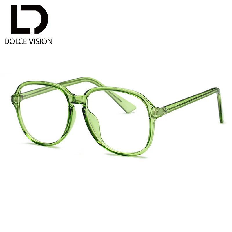 Розовые Овальные женские очки dolce vision модные трендовые оправы для очков с