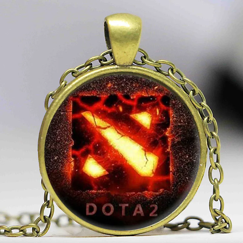 Ожерелье из стекла Dota 2 для мужчин и женщин цепь в форме игры массивное ювелирное