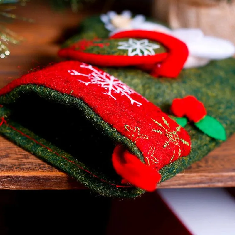 5pcs Gift For New Year Christmas Decor Party Decorations Santa Claus Stocking Candy Socks Gifts Bag Home | Дом и сад