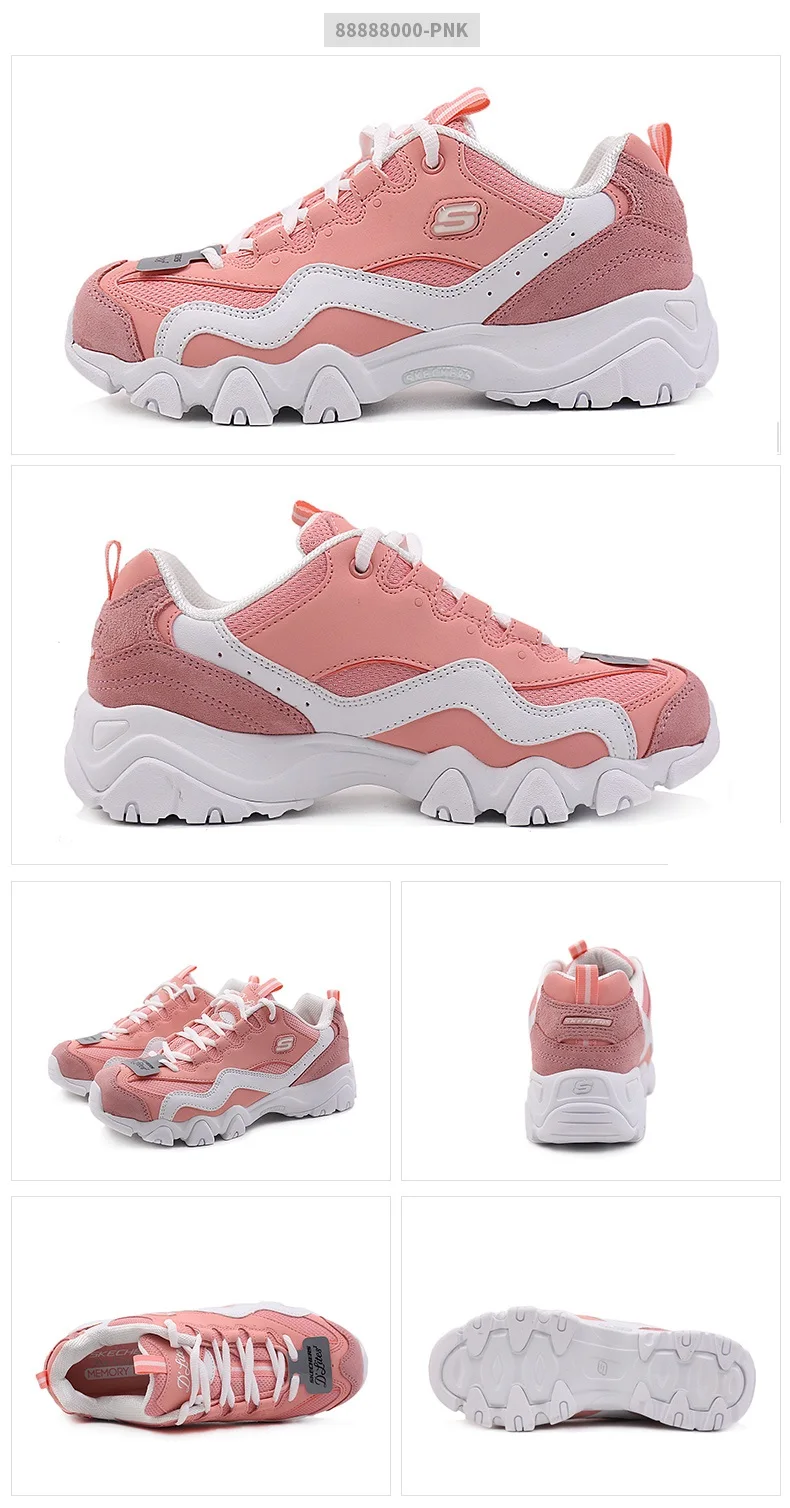 Skechers D'lites/Повседневная обувь для женщин; Осенняя обувь на платформе; кроссовки; женская модная брендовая обувь на массивном каблуке в стиле ретро; 88888000-PNK