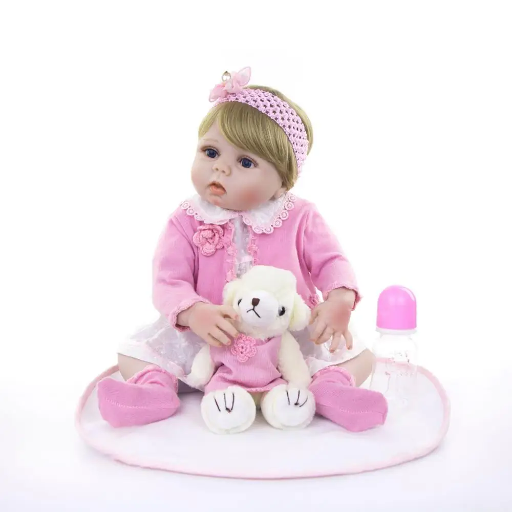 Bebes reborn 23 дюйма 57 см полностью силиконовый Реборн Детская искусственная кожа