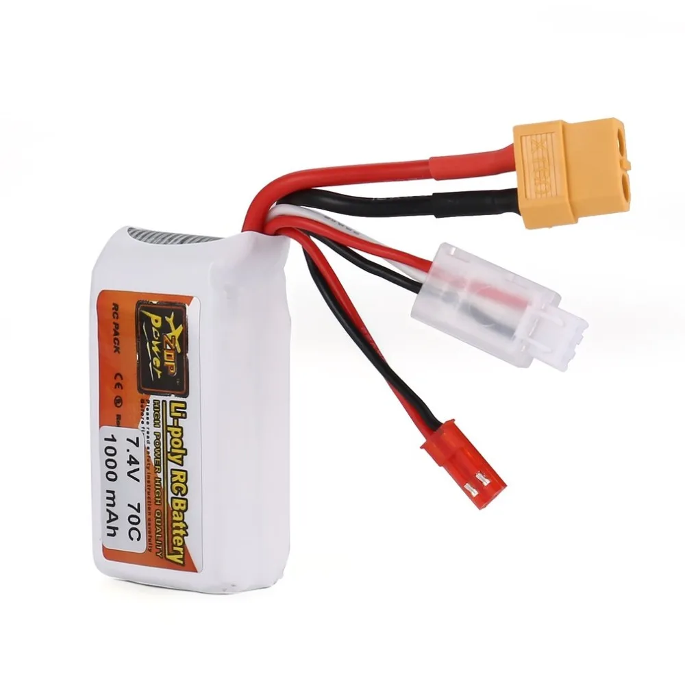 ZOP Мощность 7 4 V 75/70C 1100/450 мАч 2 S 1 P Lipo Батарея JST XT60 штекер Перезаряжаемые для