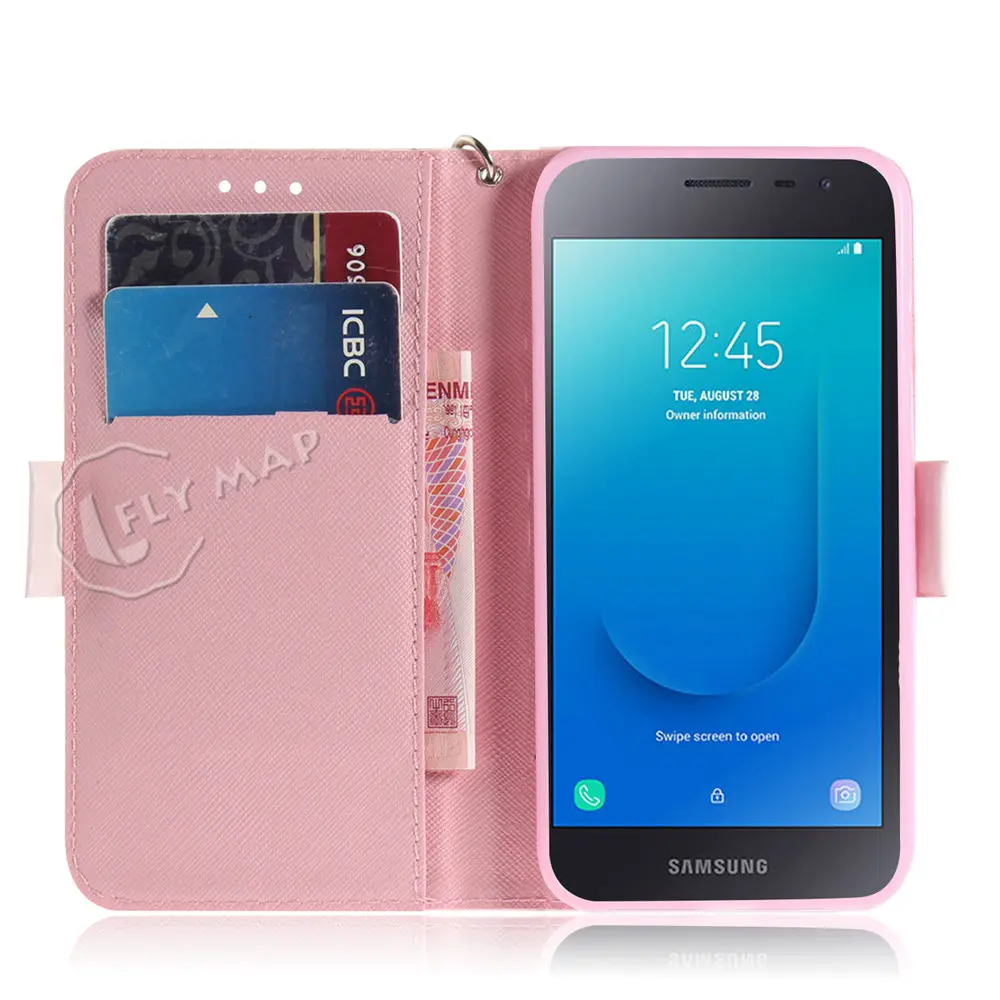Чехол с откидной крышкой для Samsung Galaxy J2 Core J260 J260F/DS силиконовый кожаный чехол