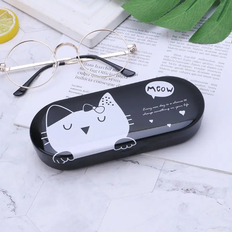 Очки коробка милый кот мультфильм очки защитные солнцезащитные Чехол