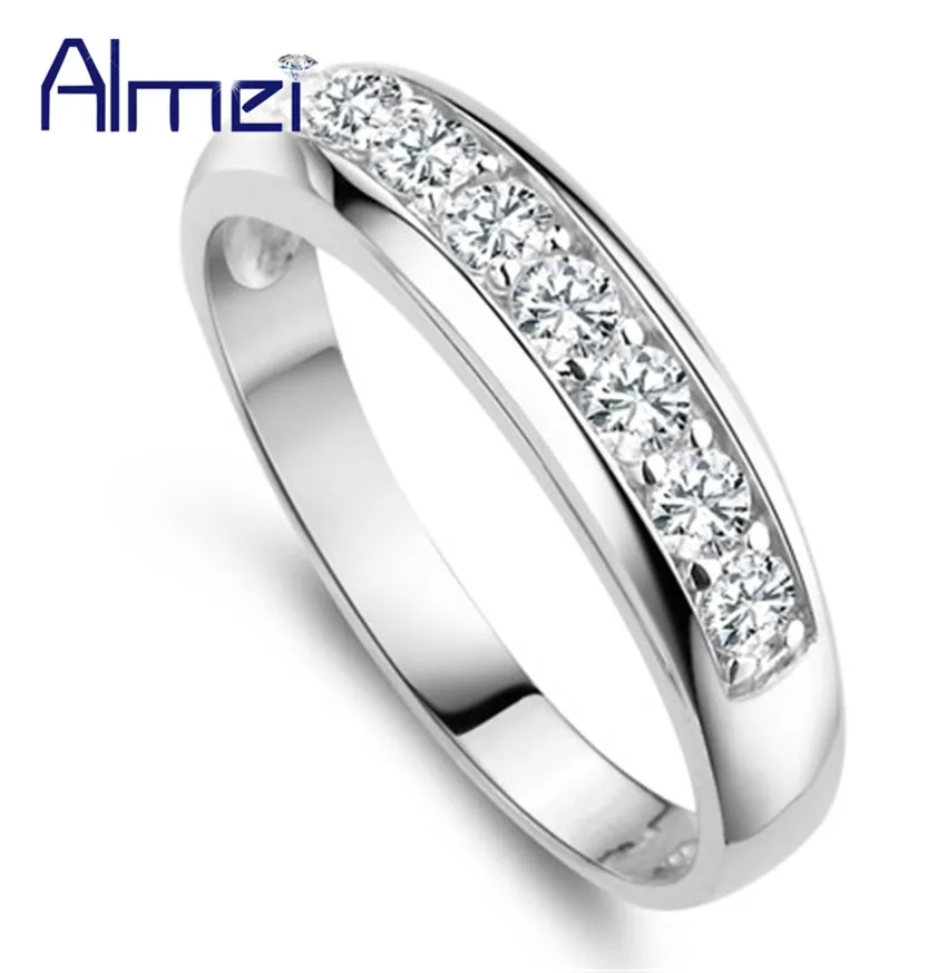 Almei 2017 Продажа Обручальные Кольца Для Мужчин/Женщины Винтаж Серебряный Цвет Anillos