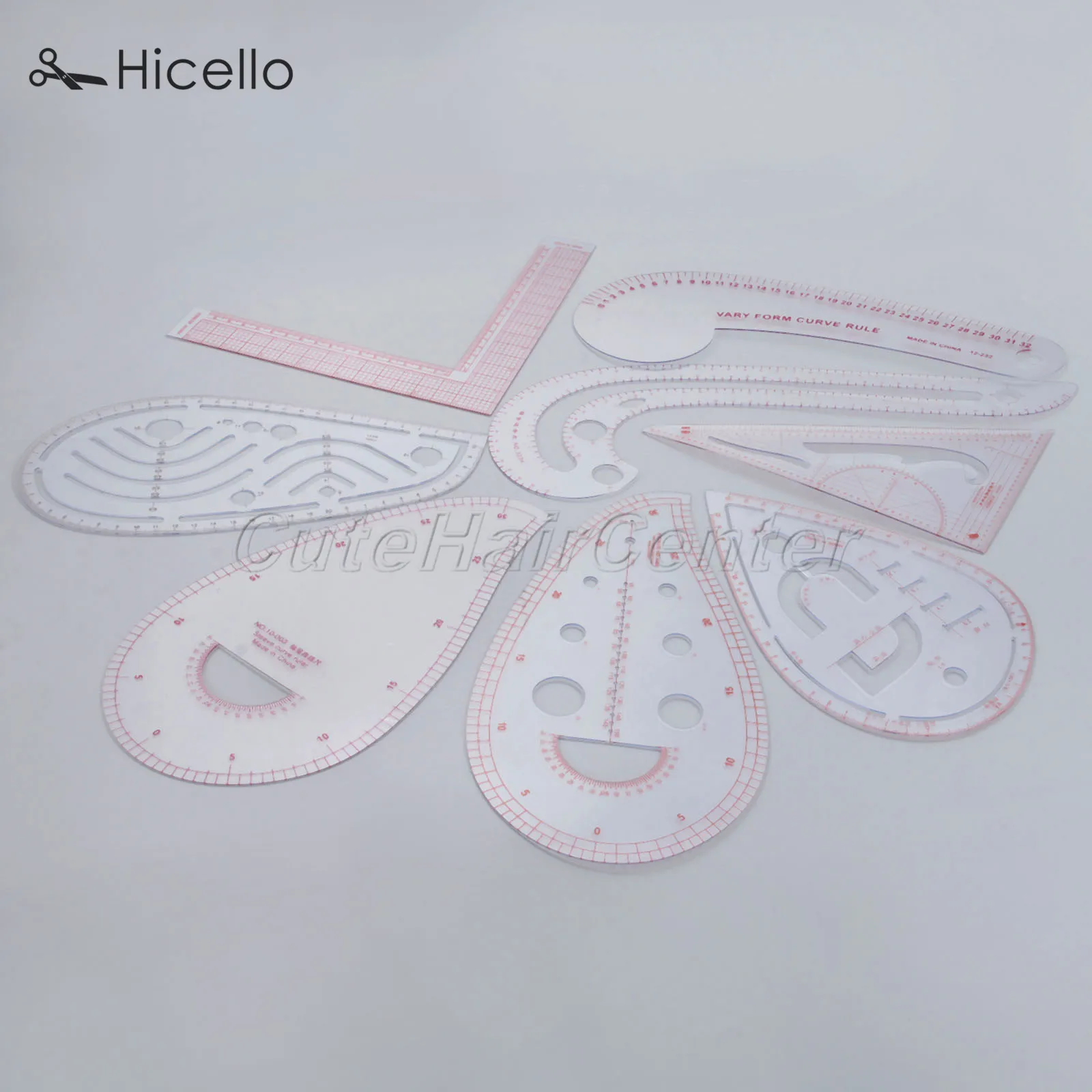 Линейка для шитья 8 шт./компл. линейка изгибающая резки одежды из пластика форм