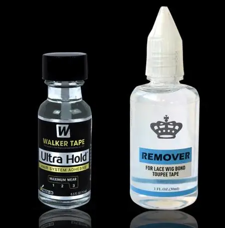 Glue and Remover 1 бутылочка 0,5 oz Walker лента ультра держится на кружевном парике клей супер клей и 1 бутылка для удаления клея волос 30 мл - Цвет: Glue and Remover
