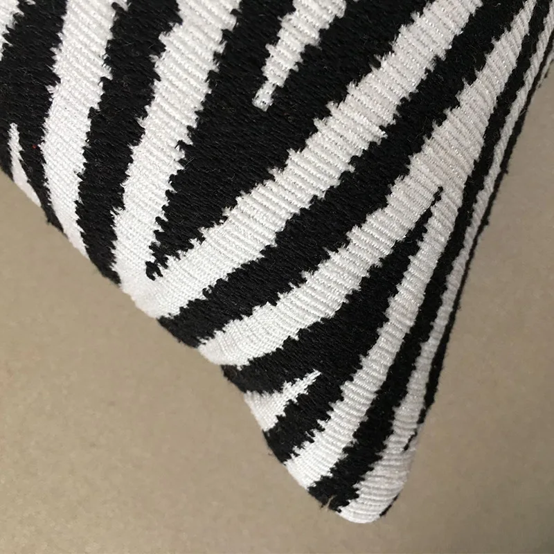 Геометрический евро наволочка Синель Жаккардовые наволочки на подушки Серый