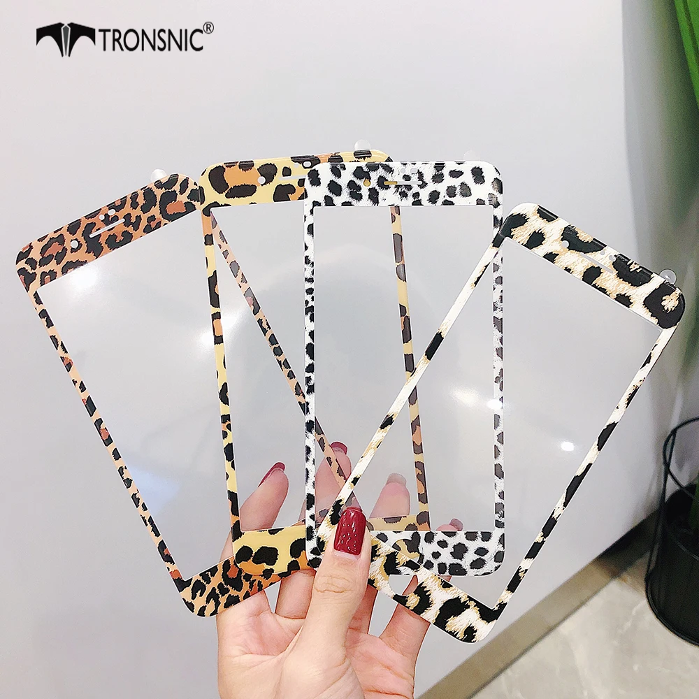 Защитное стекло Tronsnic закаленное с леопардовой окраской для iPhone 6 6S plus 3D 7 8