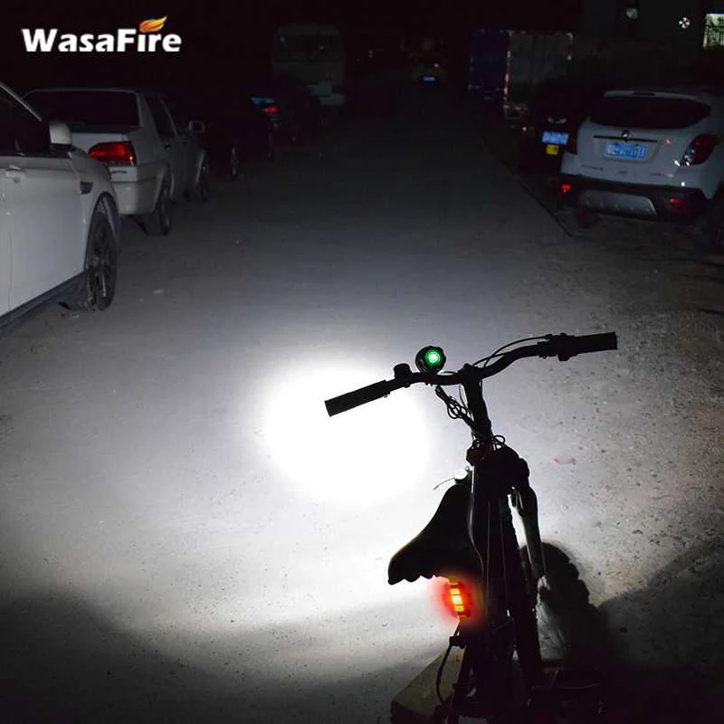WasaFire Новый 1800lm XML T6 светодиодный велосипедный светильник s налобный фонарь флэш