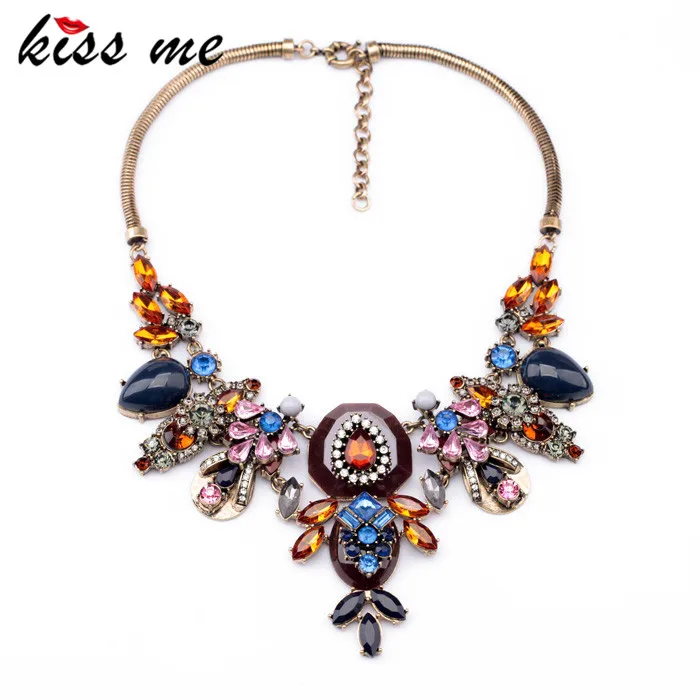 Новые стили KISS ME эффектные Модные женские ювелирные изделия вставка короткое