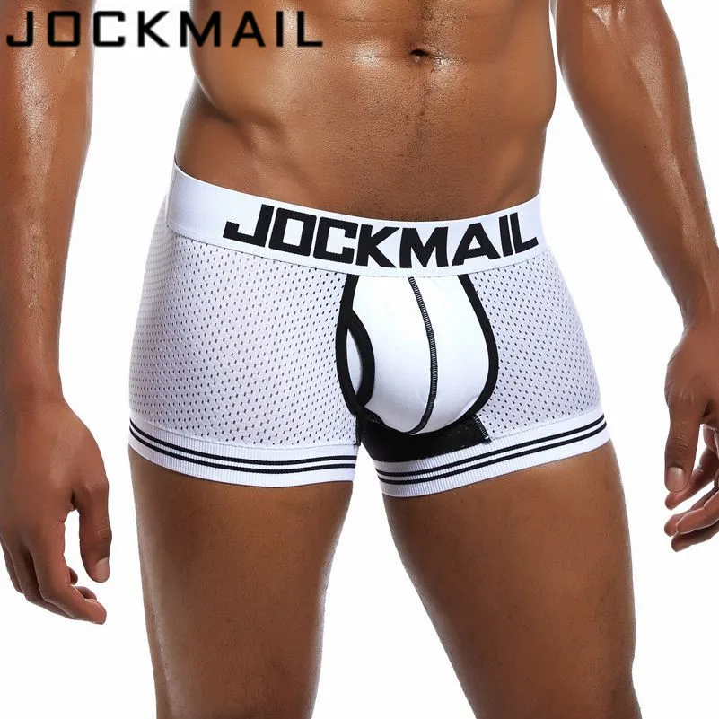 Трусы боксеры JOCKMAIL мужские сетчатые пикантное нижнее белье с U образным мешочком