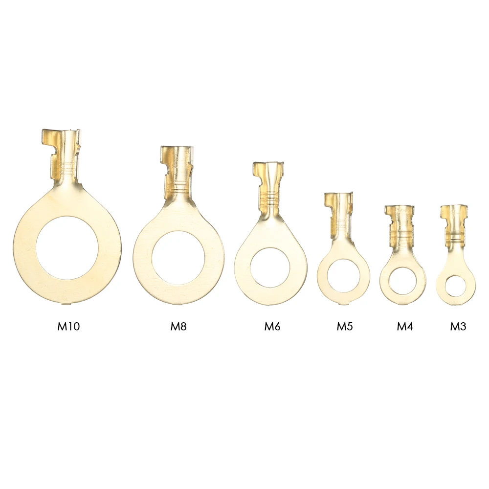 150 шт. в ассортименте латунные кольцевые кабельные наконечники глазки медный