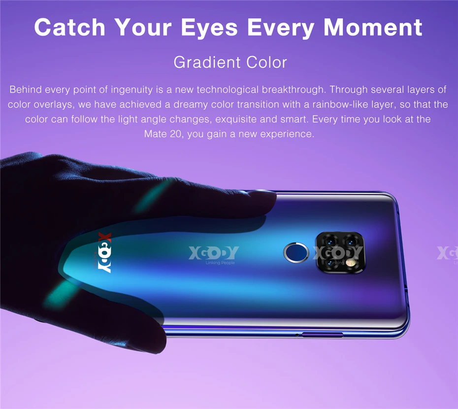 XGODY Dual 4G Sim мобильный телефон Android 9,0 6,2" 19:9 смартфон 2 Гб 16 Гб MTK6737 четырехъядерный 13,0 МП отпечаток пальца mate 20 мобильный телефон