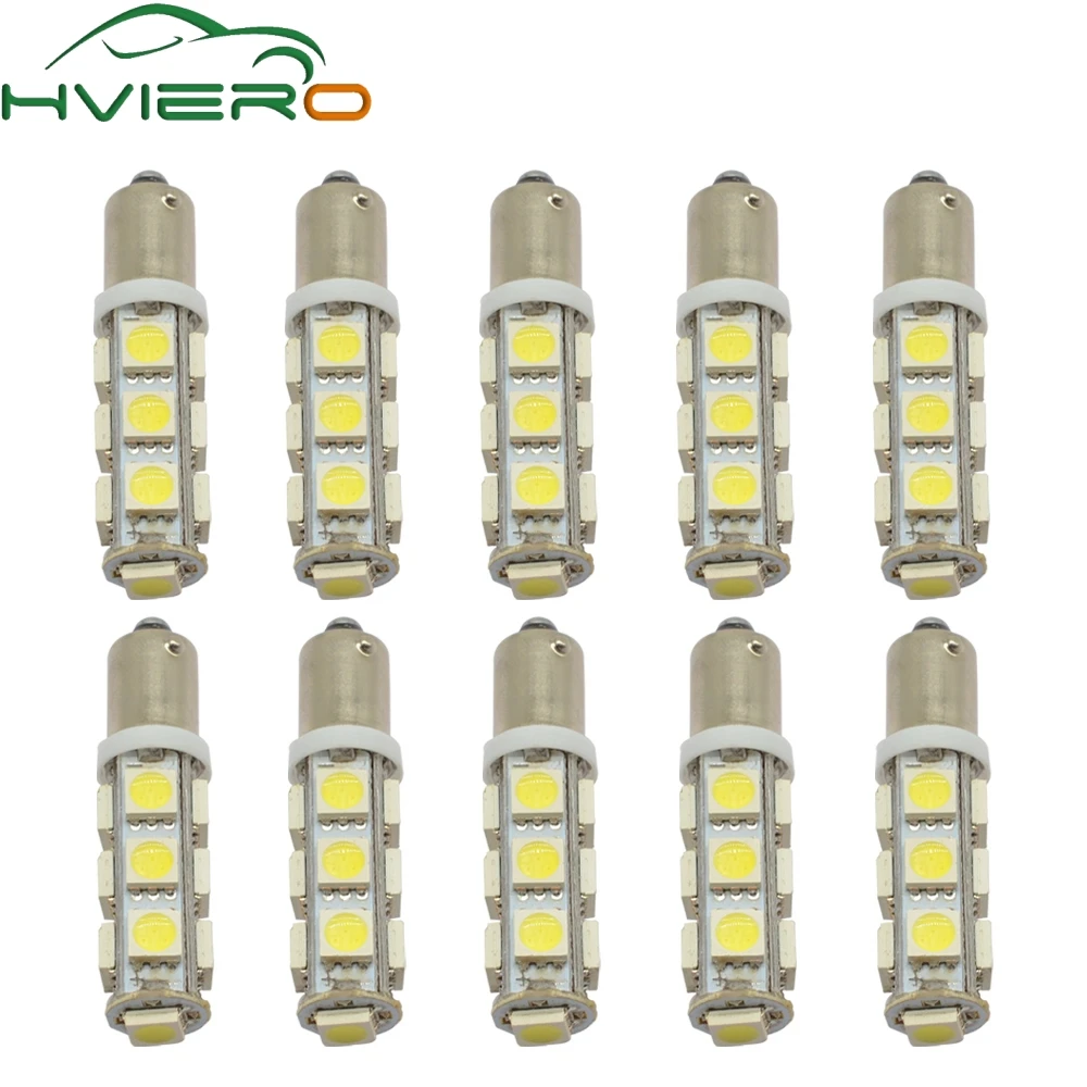 10X T11 Ba9s T4W 5050 13smd белый Авто Светодиодный Маркер лампа номерного знака светильник фестон купольная лампа дверная Лампа Dc 12v парковка Клин