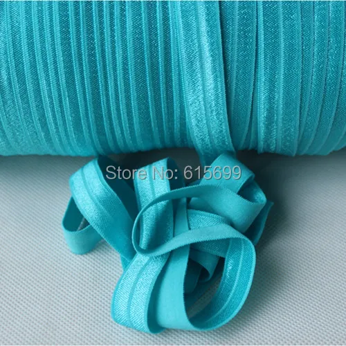 5/8 &quot#343 Tornado Blue solid foe эластичная лента супер качество foldover 50 ярдов/партия|foldover