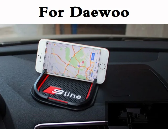 Автомобиль Липкий Коврик Anti slip Мат fit телефон GPS держатель Черные наклейки Для Daewoo