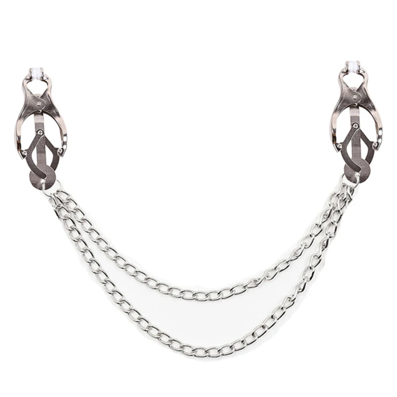 Женские зажимы для сосков из нержавеющей стали металлическая цепочка зажим БДСМ