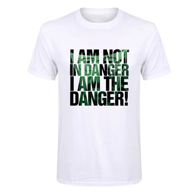 Breaking Bad футболки Для мужчин я не в опасности опасность Camisetas Hombre короткий рукав
