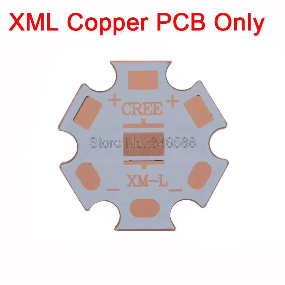 

10pcs/lot 20mm Full Copper PCB Circuit Board Heatsink Board for Cree XML XM-L XML2 XM-L2 LED Emitter