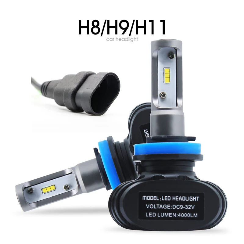 Yamyff H4 светодиодный H7 H11 H8 автомобильные лампы для передних фар 9005 9006 H1 H3 H9 H27 880 881 светодиодный светильник безвентиляторный светодиоды с чипом CSP Авто Противотуманные фары 6000 К 12 В