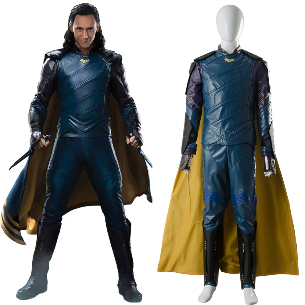 Thor Ragnarok Loki Laufeyson костюмы для косплея 3rd Blue Arena на Хэллоуин полный комплект с