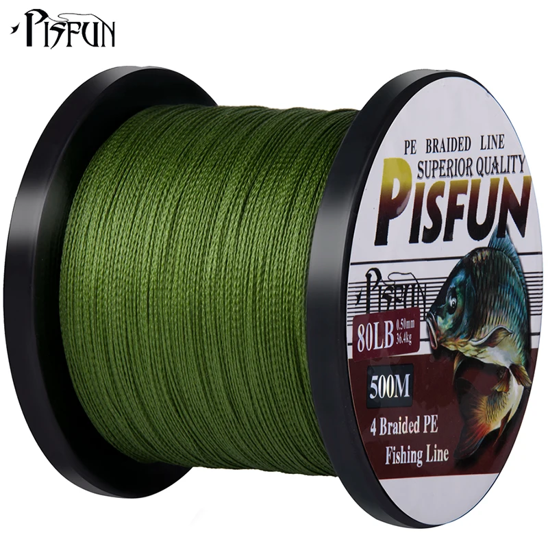 Рыболовная плетеная леска 4 нити 12 80lb 6 цветов 500 м|fishing line|braided fishing line4 strands |