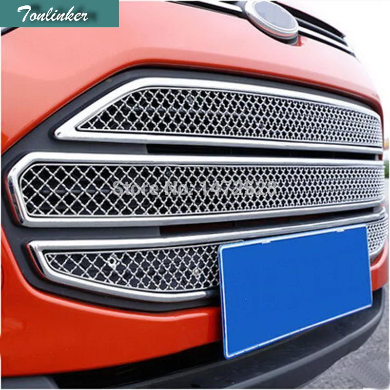 Tonlinker 3 шт. DIY Автомобильный Стайлинг Нержавеющая сталь экс сотовая решетка