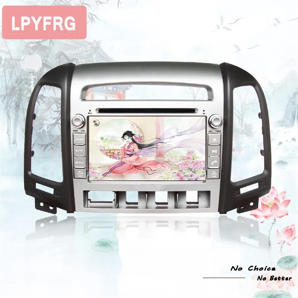 1024*600 android 10 0 автомобильный dvd gps плеер 2 DIN для HYUNDAI SANTA FE santafe 2006 2012 навигация радио