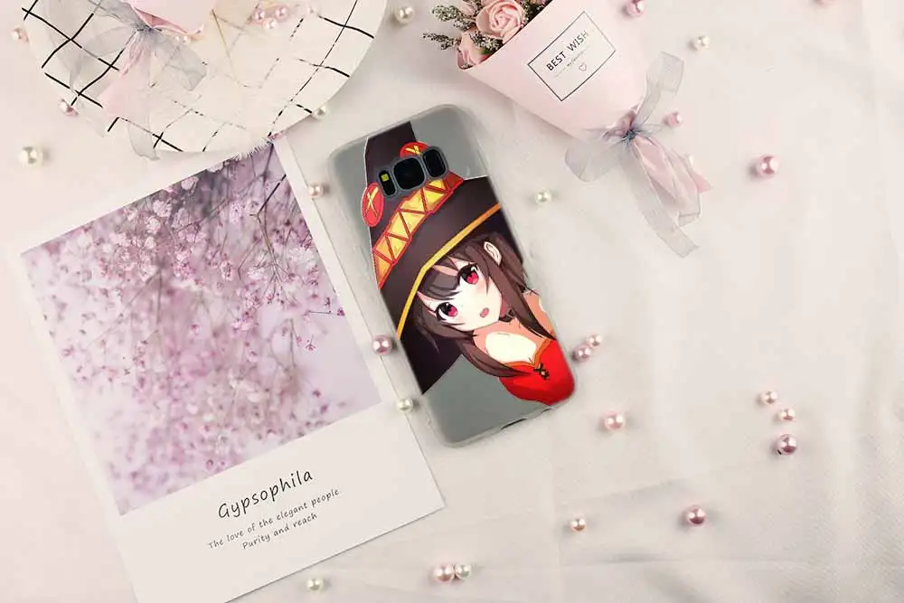 Чехол Konosuba Megumin для телефона Samsung Galaxy S8 S9 S10 S20 S21 Plus Uitra Lite Ultra Cover S10E S7 Edge | Мобильные