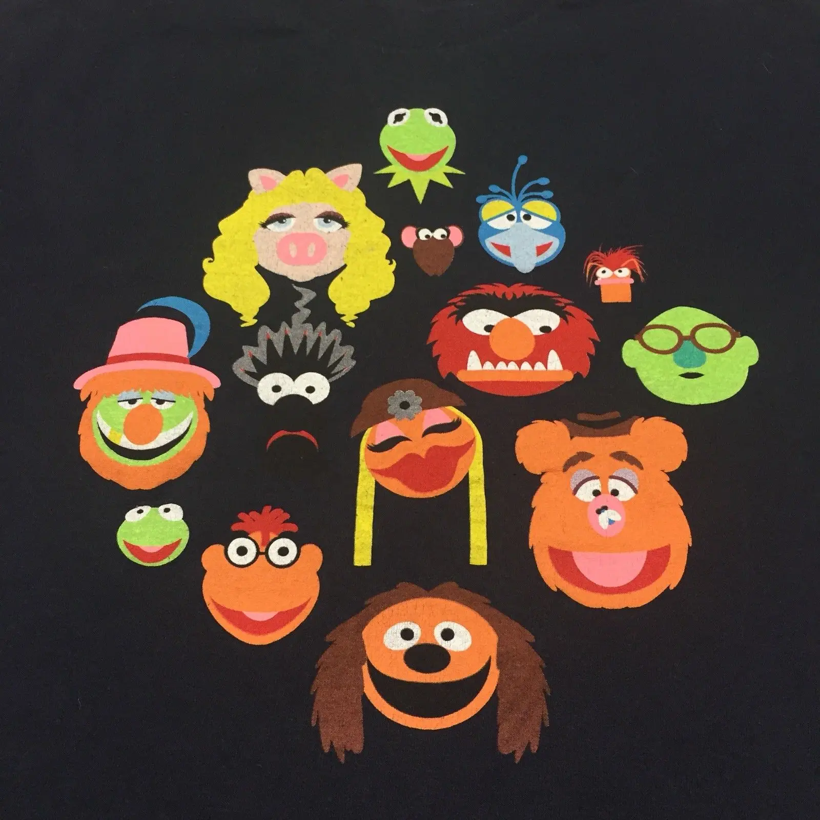 Muppets маленькая черная футболка с изображением кунжута уличная кукольная
