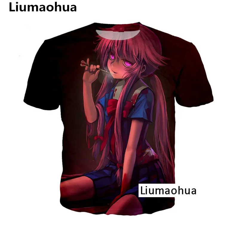 Liumaohua ultima estate t shirt da uomo e Да Донна футболка аниме ragaza carina 3D stampa повседневные