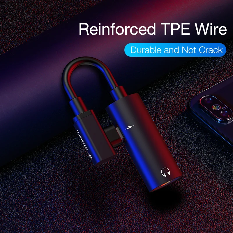 Кабель Cafele Type C 3 5 мм USB OTG AUX адаптер для Xiaomi Mi 9 8 Redmi Note 7 Huawei P20 30 pro Jack аудио