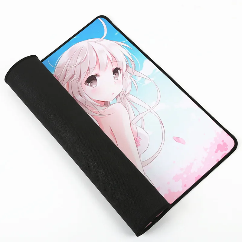 

60x40cm XL Japan Anime Sexy Mouse Pad Gamer Keyboard Laptop Gaming Mousepad Natural Rubber Locking Edge Desk Office Computer Mat