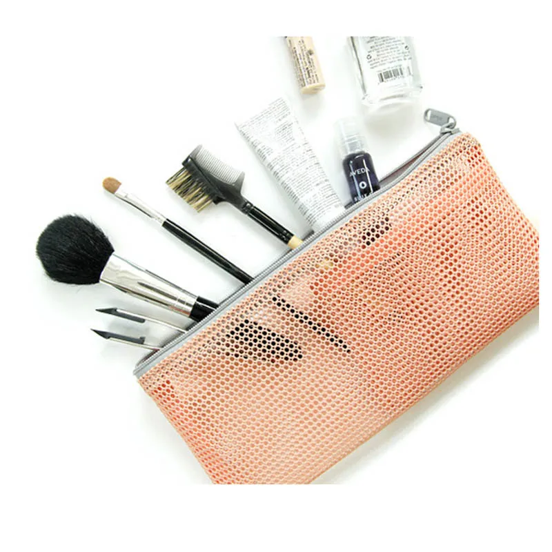 Женские мини сетчатые косметические мешки карандаш для зубной щетки губная