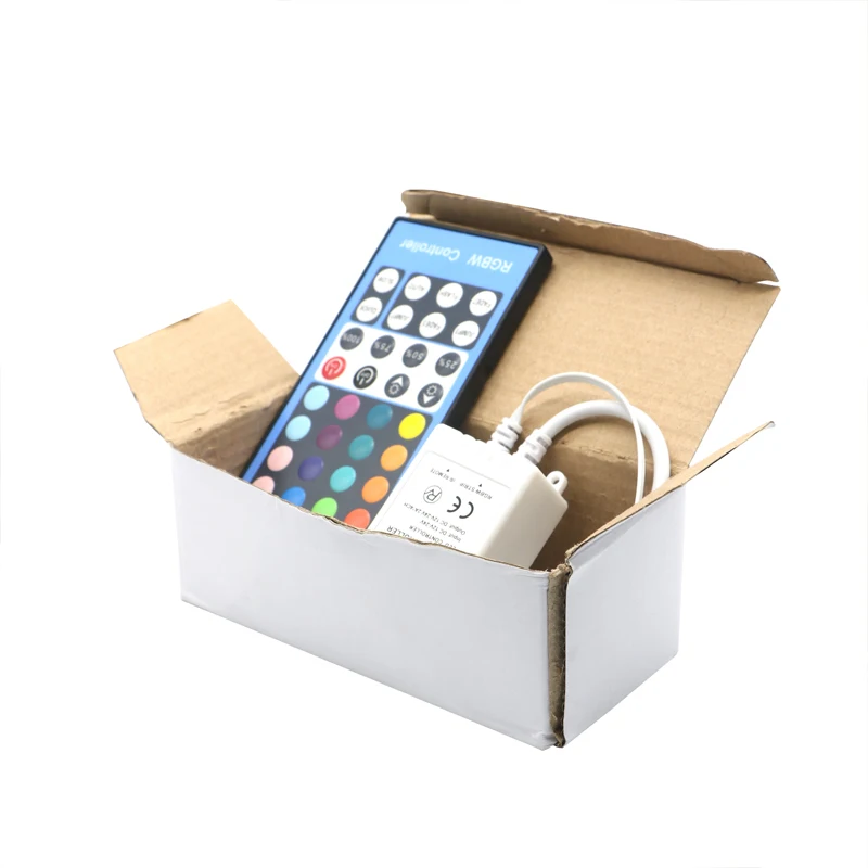 

SZYOUMY DC 12-24V Led RGBW Controller, IR Remote Control rgbw Controller for RGBW Strip Light 4 Channel 2A / Channel 40 Modes