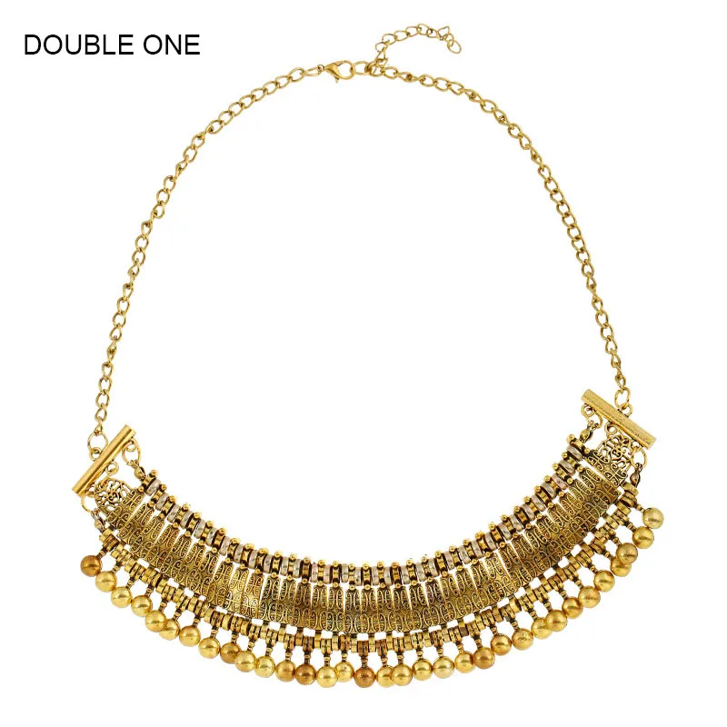 2017 богемное винтажное колье для женщин массивное большое античное Золотое и