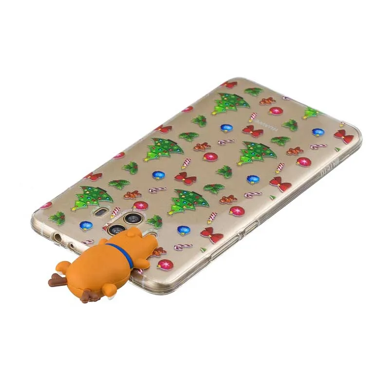 Phone Case For Huawei Mate 20 Lite Cases 3D Cartoon Christmas Santa Claus Elk Gift Soft TPU Back Cover 10 |