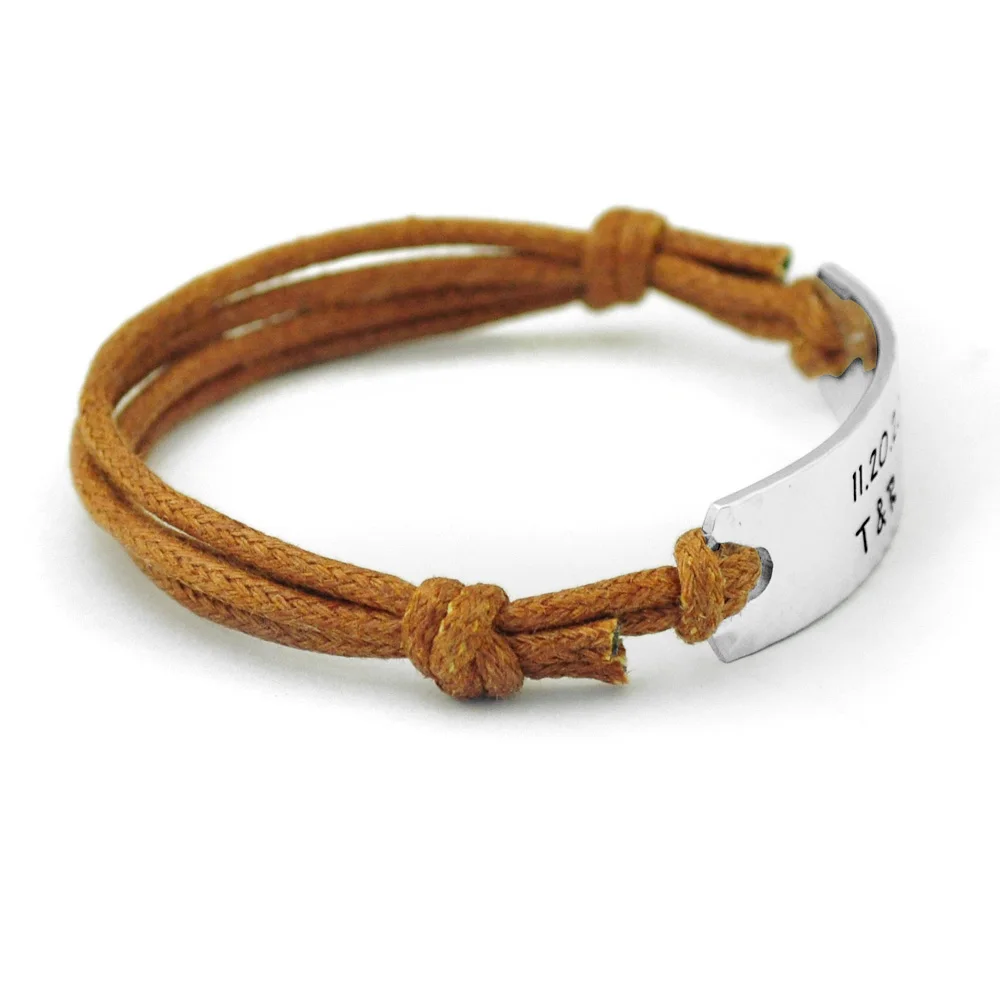 Персонализированный браслет с гравировкой под заказ подарок на День святого