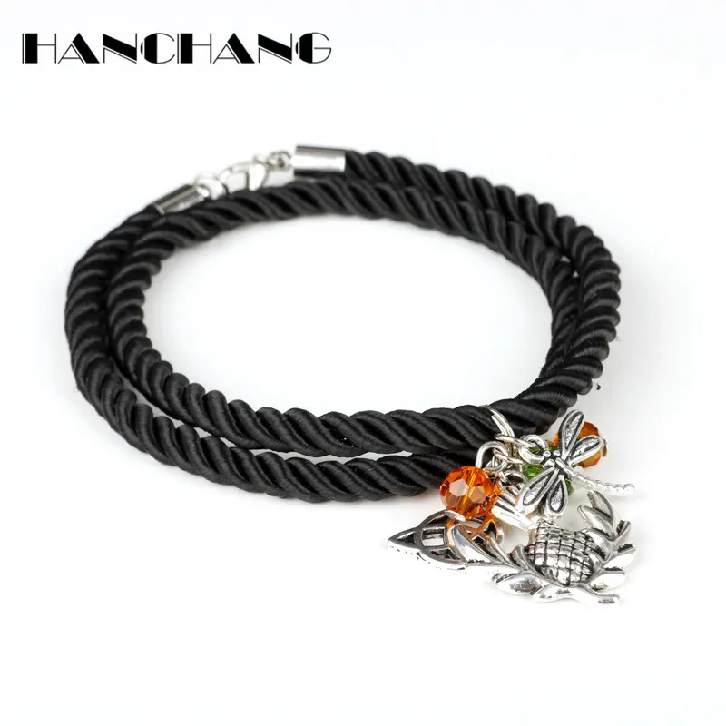 

Creative Jewelry Outlander Irish Knot Scottish National Floral Bracelets for Woman Rope Charm Bracelet wristbands