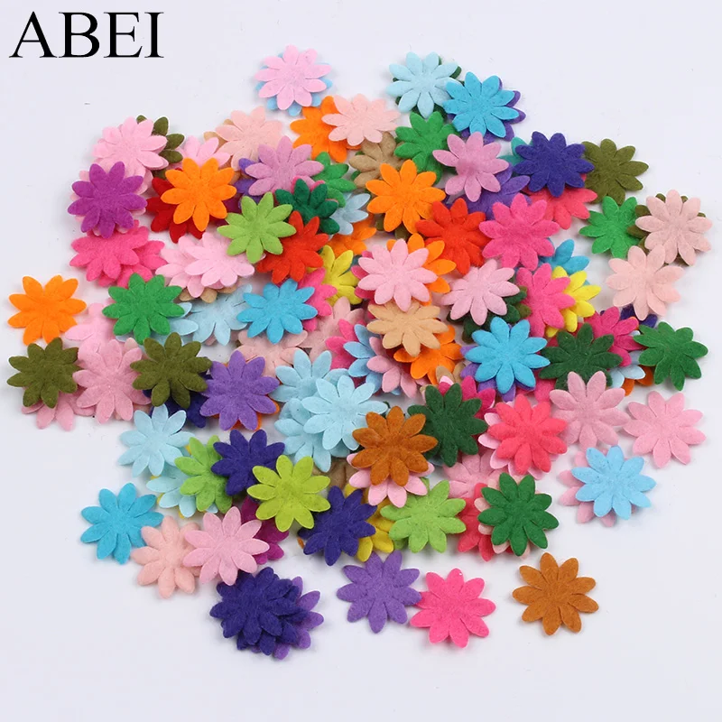 200 шт./лот палка на цветок патч Войлок Ткань Патчи аксессуары Flet колодки для