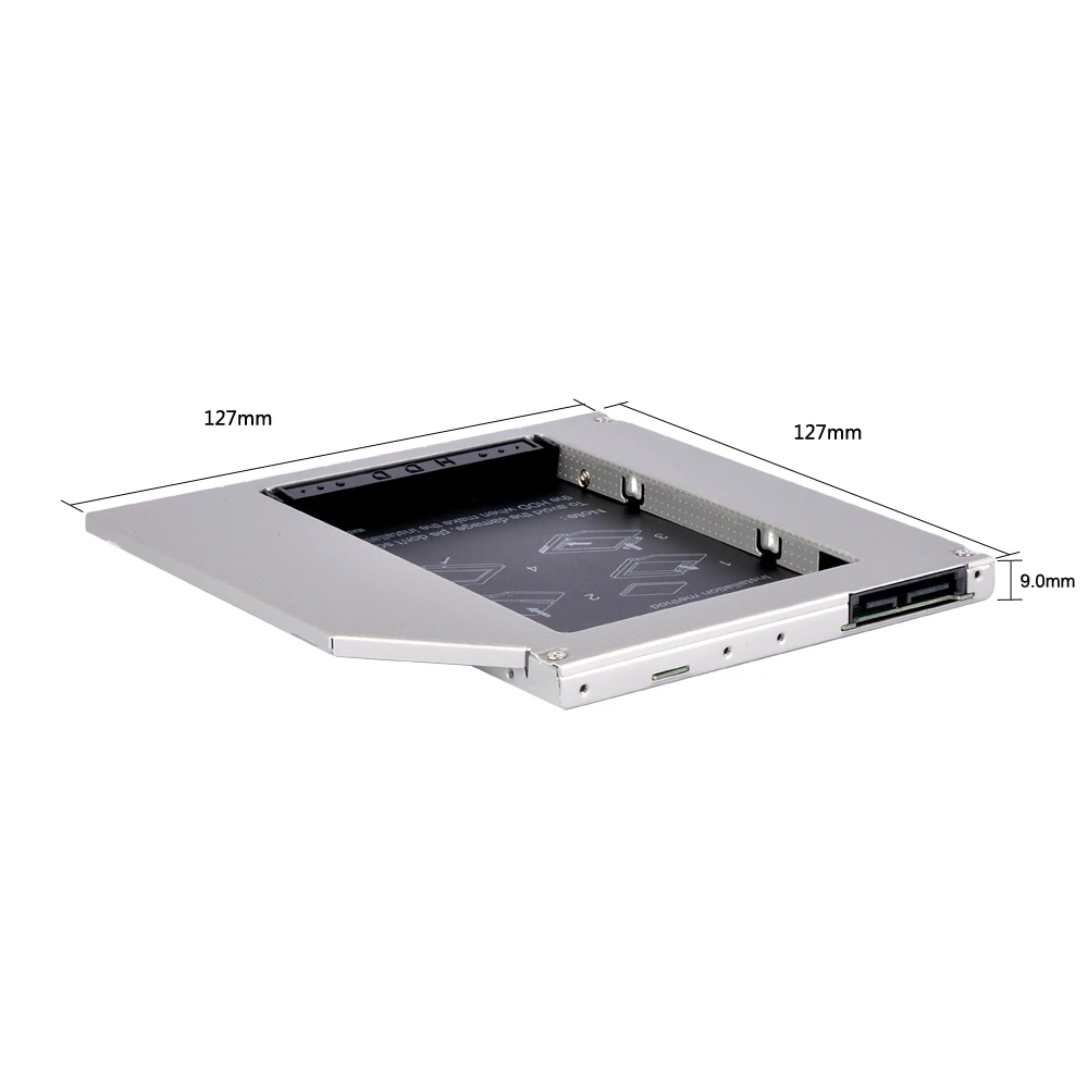 Алюминиевый карман для второго жесткого диска DeepFox 9 5 мм SATA 3 0 2 дюйма ТБ SSD чехол