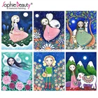 Sophie Beauty, сделай сам, алмазная картина, вышивка крестиком, мультяшный рисунок для девочек, животный набор, вышивка, стразы, мозаика, домашний декор, 19502