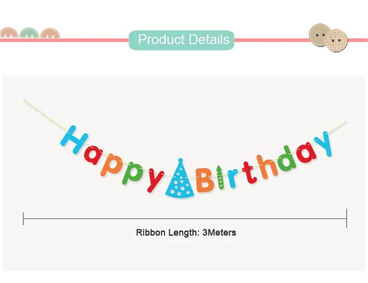 Красный картонный баннер 3 м на день рождения гирлянда с флагом сделай сам