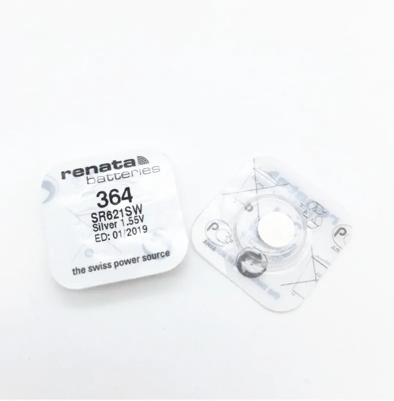 5 шт./лот Renata швейцарская батарея 364 SR621SW 1 55 в для часов Серебряный RENATA часы